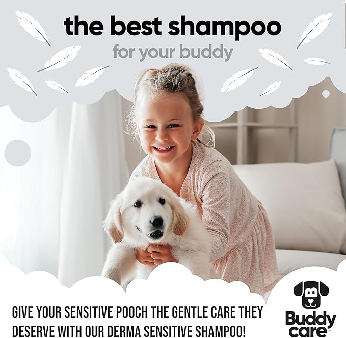 Derma Sensitive Dog Shampoo by Buddycare | with Aloe Vera and Pro Vitamin B5 (33.8oz)