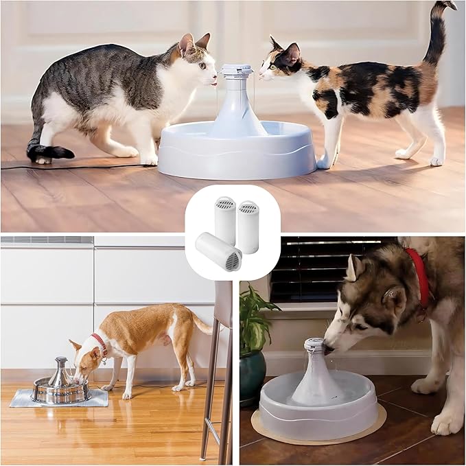 NISPIRA Charcoal Water Filter Replacements for Drinkwell 360 Pet Dog Cat Water Fountain, 12 Packs
