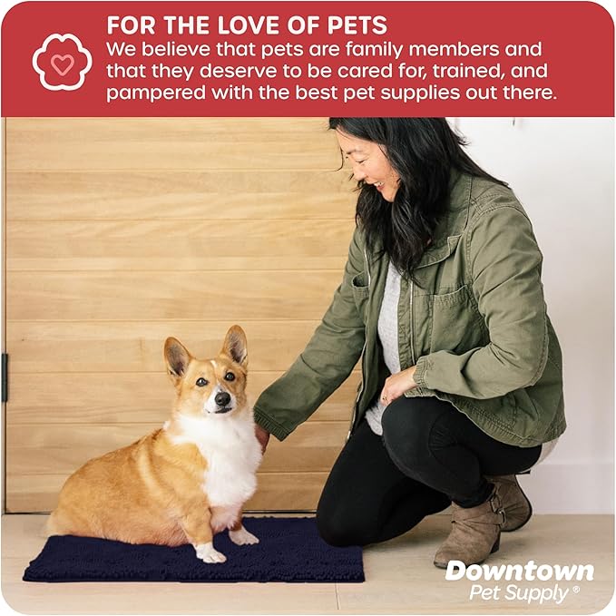 My Doggy Place Dog Mud Mat, 18" x 24" Charcoal – Thick Microfiber Entry Rug for Snow, Mud & Salt – Absorbent, Quick-Dry, Washer-Safe & Non-Slip, Small