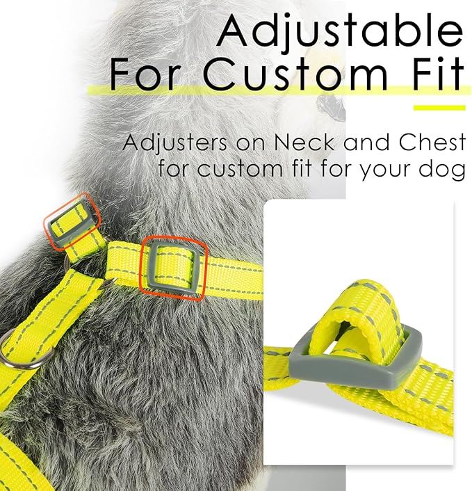 ThinkPet Reflective Breathable Soft Air Mesh No Pull Puppy Choke Free Over Head Vest Harness for Puppy Small Medium Dogs and Cats Green X-Small