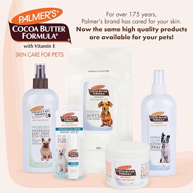 Palmer's for Pets Coconut Oil Refreshing Wipes for Puppies - Puppy Wipe with Cocoa Butter for Gentle Grooming, 100 Count