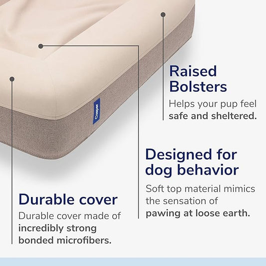 Casper Dog Bed, Plush Memory Foam, Small, Sand