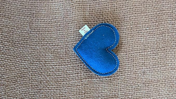 Catnip Toy – Heart Shape, Organic Catnip, 100% Wool Felt, Grown & Made in The USA - Blue