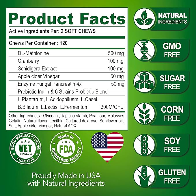 Vet Promise Grass Burn Spot Chews - Dog Urine Neutralizer for Lawn - 120 Grass Green Treats, Rocks - Pee Grass Spot Saver Caused by Dog Urine - Probiotics - Digestive Enzymes - Made in USA