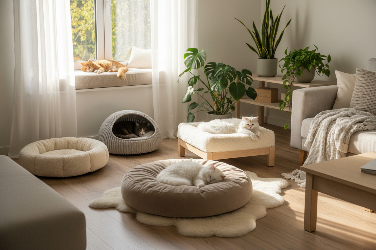 Cat Beds & Cozy Spaces