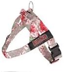 BULLHUG Adjustable Dog Harness– No Pull, No Choke – for English Bulldogs, French Bulldogs, Pugs & Broad-Chested Breeds – Easy, Safe Walks (Pink Floral, Medium)