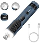 7-Speed Dog & Cat Nail Grinder with Light - Ring LED Safe to Avoid Overcut, Quiet Low Vibration & Powerful Fast, Cordless Rechargeable Toenail Trimmer for Small & Large Puppy & Breeds Paws(Blue)