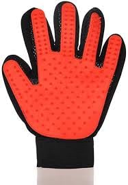 HOME LIFE | Pet Grooming | Gentle | Efficient Hair Fur Removal | Bath | Pet Glove Brush (Red - Right Hand Only)