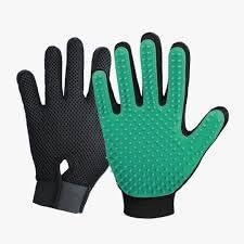 HOME LIFE | Pet Grooming | Gentle | Efficient Hair Fur Removal | Bath | Pet Glove Brush (Green - Right Hand Only)