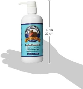 Grizzly Pollock Oil Dog Food Supplement, 16 Ounce