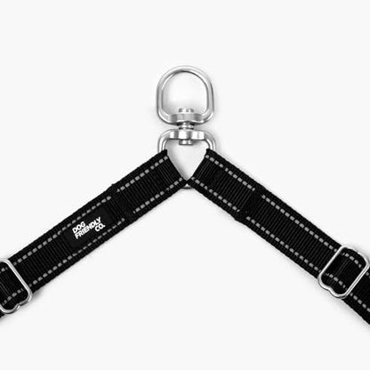 DF Co. Leash Splitter | Walk Two Dogs with Complete Control - 360° Swivel, Tangle Free, Adjustable Length, Reflective Webbing, Heavy Duty Clips (Black)