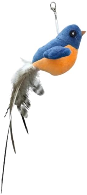 CUTIE PAW PAL Chirping Bird Replacement Heads for Cat Toys - Set of 3 - Realistic Calling Bird Sounds, Vibrant Feather Designs, Easy Clip-On for Endless Fun