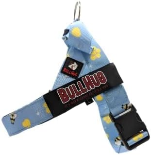 BULLHUG Adjustable Dog Harness– No Pull, No Choke – for English Bulldogs, French Bulldogs, Pugs & Broad-Chested Breeds – Easy, Safe Walks (Bumble BEE, XL)