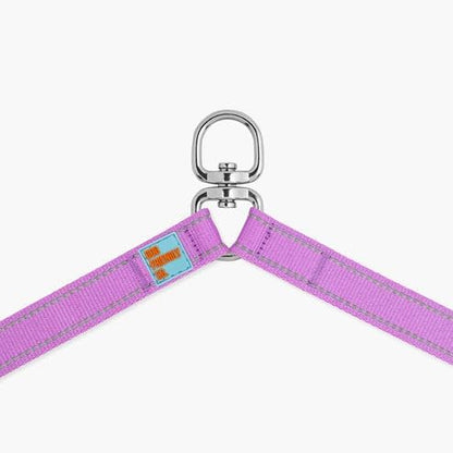 DF Co. Leash Splitter | Walk Two Dogs with Complete Control - 360° Swivel, Tangle Free, Adjustable Length, Reflective Webbing, Heavy Duty Clips (Purple)