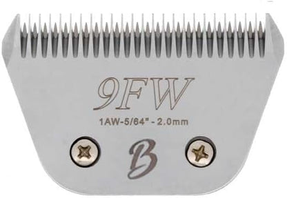 Detachable A Series Wide 9f Blade for Dog Grooming Cut Length 5/64" - 2.0mm Japanese Carbonized Steel Wide Blades for Dog Grooming Compatible A5 Series Clippers for Dogs Cat(9FW)
