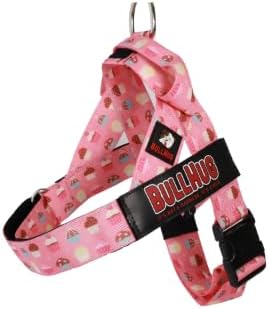BULLHUG Adjustable Dog Harness– No Pull, No Choke – for English Bulldogs, French Bulldogs, Pugs & Broad-Chested Breeds – Easy, Safe Walks (Cups, Large)