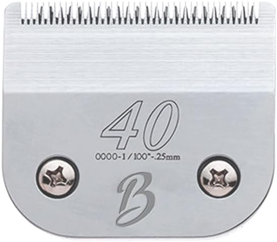 Bucchelli Detachable A Series 40 Blade Dog Grooming Clipper Blades Cuts Length 1/100" 0.25mm Japanese High Carbon Steel Dog Grooming Clipper Replacement Blade | Compatible A5 Series(B40)