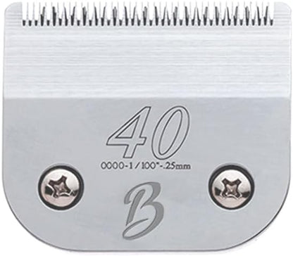 Bucchelli Detachable A Series 40 Blade Dog Grooming Clipper Blades Cuts Length 1/100" 0.25mm Japanese High Carbon Steel Dog Grooming Clipper Replacement Blade | Compatible A5 Series(B40)