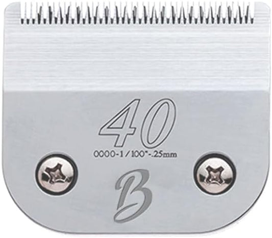 Bucchelli Detachable A Series 40 Blade Dog Grooming Clipper Blades Cuts Length 1/100" 0.25mm Japanese High Carbon Steel Dog Grooming Clipper Replacement Blade | Compatible A5 Series(B40)