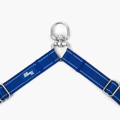 DF Co. Leash Splitter | Walk Two Dogs with Complete Control - 360° Swivel, Tangle Free, Adjustable Length, Reflective Webbing, Heavy Duty Clips (Classic Blue)