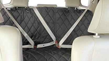 4Knines Dog Hammock for Cars, SUVs, and Small Trucks (Regular Size, Black) – Rear Seat Cover for 60/40 Split Bench w/Armrest & Seatbelt Access – Heavy Duty, Waterproof, Easy Install, Machine Washable