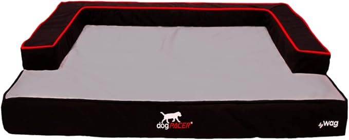 dogPACER Indoor Outdoor Pet Recovery Dog Bed | Multi Element Extreme Joint Support with Cooling Gel | 100% Water Proof and Machine Washable Cover | Extra Large, Onyx Black