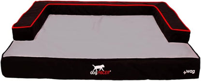 dogPACER Indoor Outdoor Pet Recovery Dog Bed | Multi Element Extreme Joint Support with Cooling Gel | 100% Water Proof and Machine Washable Cover | Extra Large, Onyx Black