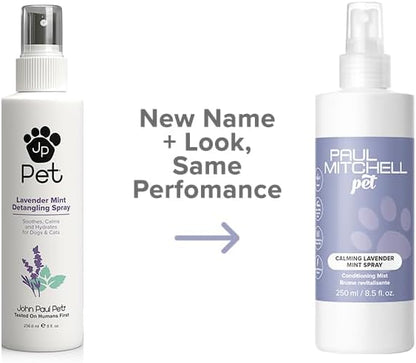 Paul Mitchell Pet Calming Lavender Mint Spray, Conditioning Mist, Grooming Spray for Dogs, 8.5 Fl Oz