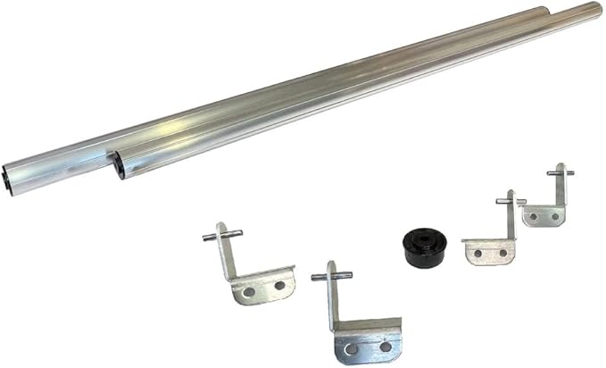 Coyote Roller 8 Foot Kit - Keep Pets Contained, Coyotes Away - Cats, Dogs, Coyotes, Bird Repellent - Wrought Iron/Vinyl/Wood Flat Top
