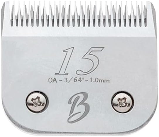 Bucchelli Detachable A Series 15 Blade Dog Grooming Cut Length 3/64" - 1.0mm Japanese Carbonized Steel Blades 15 Clipper Blades and Dog Clipper Blades 15 Compatible A5 Series Clipper for Dogs(15)