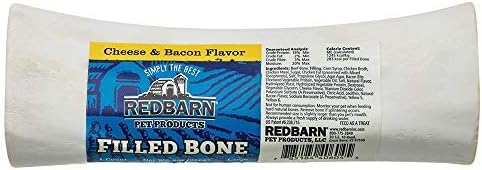 Redbarn Pet Products Large Filled Bone-Cheese n' Bacon Case of 15