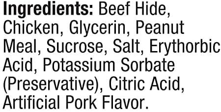 Good'n'Fun Triple Flavor Rawhide Chips with Real Chicken ,4 Ounce (Pack of 12)