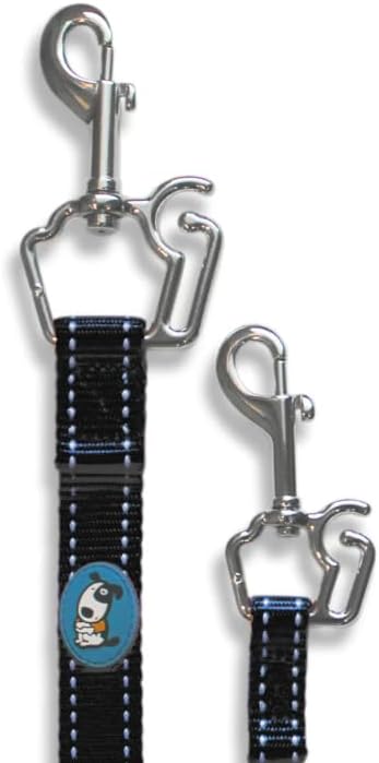 ThunderLeash No-Pull Dog Leash (Small (12 to 25 lbs), Black)