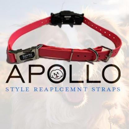 Sparky Pet Co - Apollo ECollar Replacement Strap - Dog Collar - Waterproof Biothane - Adjustable - Double Buckle - Quick Snap Metal Clasp - for Invisible Fence Systems - 3/4" x 28" (Neon Pink)