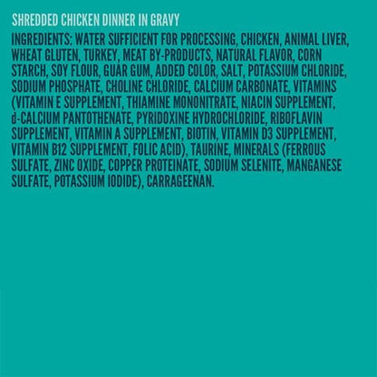 A Strong Heart Canned Wet Cat Food, Shredded Chicken Dinner in Gravy - 5.5 oz Cans (Pack of 24), Made in The USA with Real Chicken