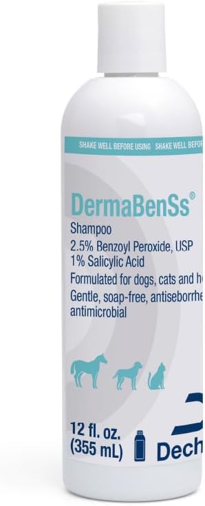 DermaBenSs Shampoo for Dogs, Cats and Horses, 12 Ounce