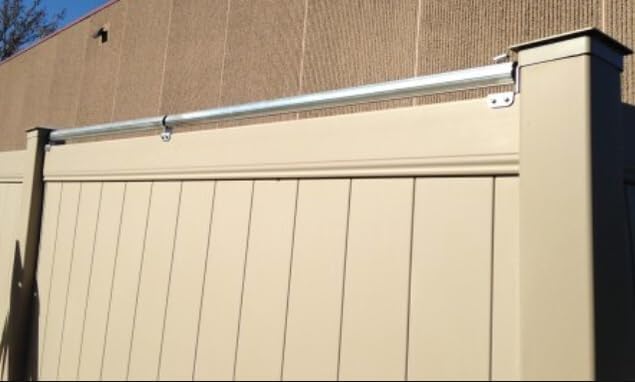 Coyote Roller 8 Foot Kit - Keep Pets Contained, Coyotes Away - Cats, Dogs, Coyotes, Bird Repellent - Wrought Iron/Vinyl/Wood Flat Top