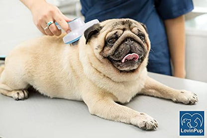 Dog Grooming Slicker Brush, Dogs and Cat Self Cleaning Brushes, Best Brushing for Professional Grooming and Massaging Doggies and Cats, Simple Cleaning with Retractable Curved Bristles
