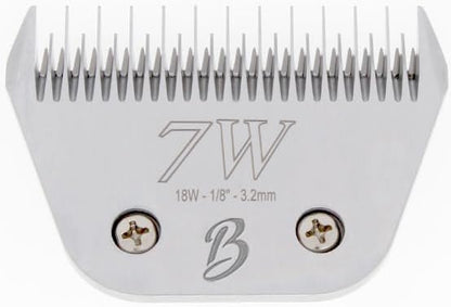 Skip Tooth 7 Wide Blade Dog Grooming Cuts Length 1/8" - 3.2mm Japanese Carbon Steel 7 Skip Tooth Blade Dog Grooming | 7W Clipper Blade (B7W)