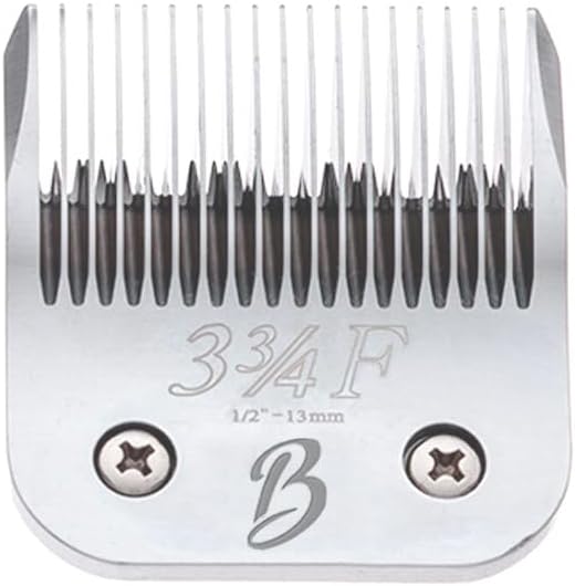 Bucchelli Detachable A Series 3 3/4 Blade Dog Grooming Cut Length 1/2" - 13mm Japanese Carbonized Steel Dog Clipper Supplies | Dog Grooming Blade Compatible A5 Series Clippers for Dogs(3 3/4F)
