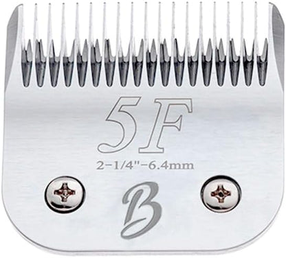 Bucchelli Detachable A Series 5f Blade Dog Grooming Cuts Length 1/4" - 6.4mm Japanese High Carbon Steel 6.4 mm Clipper Blade 5f | Detachable Blade Clippers (Compatible A5 Series(B5F)