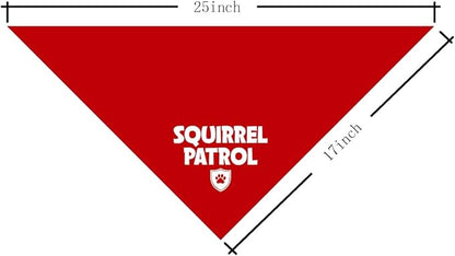 Squirrel Patrol Dog Bandana, Red Dog Bandana, Funny Cute Dog Bandana, Paw Patrol Dog Costume, Pet Dog Triangle Scarf, Dog Bandana for Small Medium Large Dogs, Gift for Dog Lover (D20)
