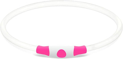 Led Dog Collar, BSEEN USB Rechargeable Flash Dog Necklace Light, Pet Safety Collar Makes Your Beloved Dogs Be Seen at Night for Small Medium Large Dogs(Pink)