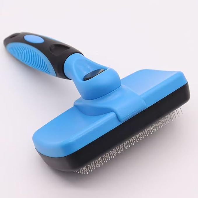 Self-Cleaning Pet Grooming Brush – Deshedding Tool - Removes Loose Fur- Easy One-Click Fur Removal - Hair Brush - Pet Hair Removal Tool - Cat brush - Dog brush for Shedding - Dog hair remover - Large