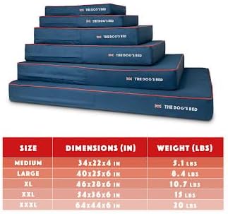 The Dog’s Bed Orthopedic Memory Foam Dog Bed XXXL Blue Oxford with Red Trim UK Flag, Pain Relief for Arthritis, Hip & Elbow Dysplasia, Post Surgery Supportive, Waterproof Washable, Veterinary Approved