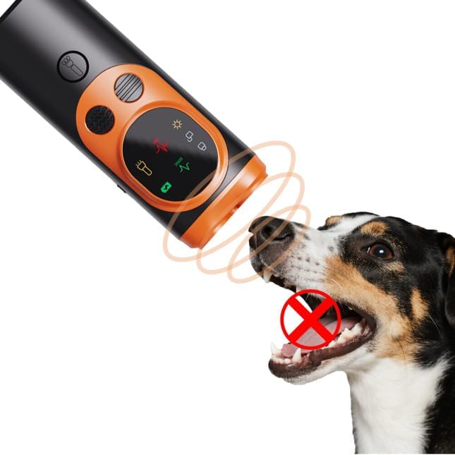 Ultrasonic Dog Bark Deterrent Device – Anti-Barking Training Control System | 50 Ft Range, Adjustable Sensitivity, Safe Humane Sonic Dog Trainer for Indoor & Outdoor Use