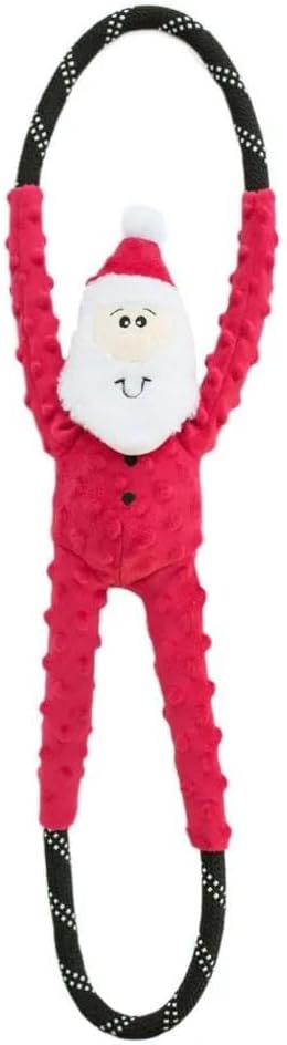ZippyPaws RopeTugz Santa Dog Toy