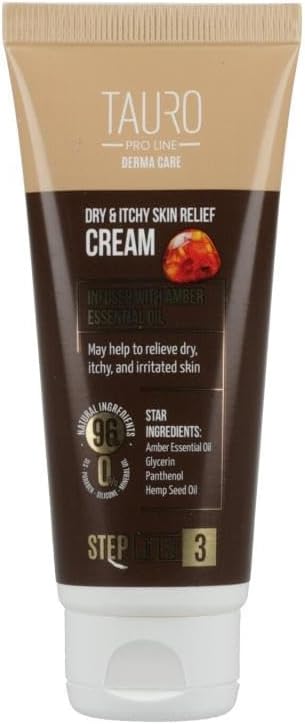 Tauro Pro Line Dog Itchy Skin Relief Cream – Dog Moisturizer for Dry, Itchy Skin – Soothes Itching & Rashes, Gentle for Cats & Puppies (Derma Care 2.5 Fl Oz)