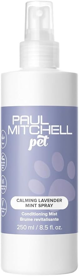 Paul Mitchell Pet Calming Lavender Mint Spray, Conditioning Mist, Grooming Spray for Dogs, 8.5 Fl Oz