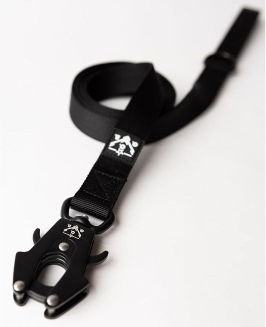 Tactical Dog Leash, 5 FT Heavy Duty Military-Grade Nylon, Quick Release Frog Clip (700 lb) with 360° Swivel, Padded Handle, for Medium and Large Dogs, Black – Operation Good Boy, Veteran Owned